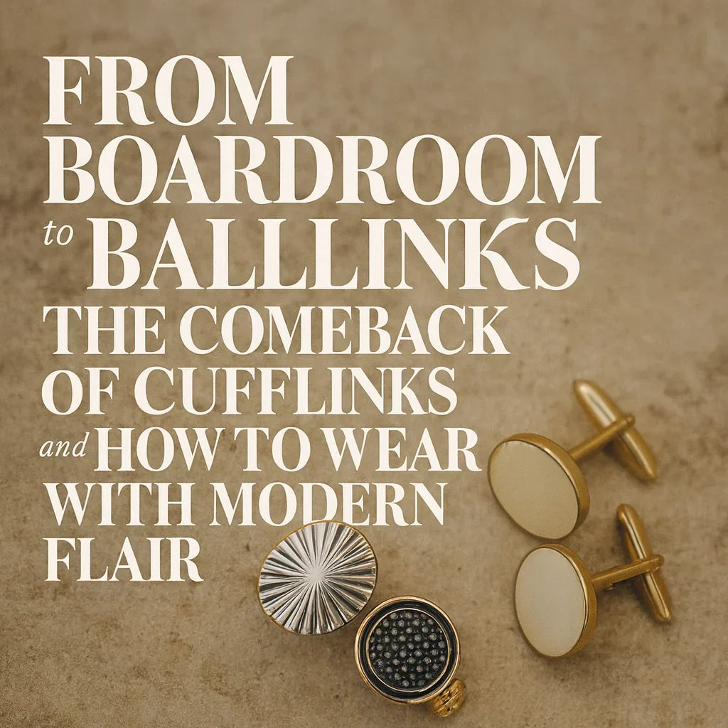 From Boardroom to Ballroom: The Comeback of Cufflinks and How to Wear Them with Modern Flair