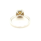 Certified Yellow Diamond Halo Engagement Ring in 18K - Peter's Vaults