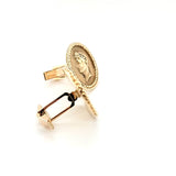 Alluring Pair of Rare Vintage Hand Crafted Roman Bust Diamond Cufflinks in 14K Gold | Peter's Vaults