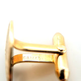 Alluring Pair of Vintage Handcrafted Diamond Oval Cufflinks in 14K Gold | Peter's Vaults