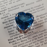 Bold Beautiful Blue Topaz Heart Shaped Necklace 14K Peters Vaults 3