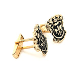 Bold and Unique Vintage Coat of Arms Cufflinks - Antiqued Finish  | Peter's Vaults