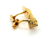 Captivating Lion Motif Versace Inspired Vintage Cufflinks in Rich 18K Yellow Gold | Peter's Vaults