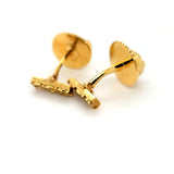 Captivating Lion Motif Versace Inspired Vintage Cufflinks in Rich 18K Yellow Gold | Peter's Vaults