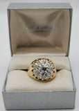 Classic Vintage Cluster Ring for Men with Shimmering Diamonds in 14K Gold | Peter's Vault