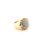 Classic Vintage Cluster Ring for Men with Shimmering Diamonds in 14K Gold | Peter's Vault