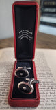 Classy and Elegant Black Onyx Oval Shape Cufflinks in Sterling Silver | Peter's Vaults