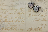 Dazzling Vintage Onyx Diamond and Mother of Pearl Cufflinks in Sterling Silver | Peter's Vaults