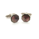 Elegant Vintage Handcrafted Dark Mother of Pearl Octagon Cufflinks | Peter's Vaults