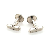 Elegant Vintage Handcrafted Dark Mother of Pearl Octagon Cufflinks | Peter's Vaults