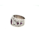 Exceptional Diamond & Amazing Wine Color Ruby Ring 18K Peters Vaults 10