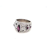 Exceptional Diamond & Amazing Wine Color Ruby Ring 18K Peters Vaults 12