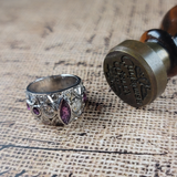 Exceptional Diamond & Amazing Wine Color Ruby Ring 18K Peters Vaults 4