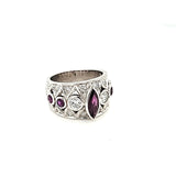 Exceptional Diamond & Amazing Wine Color Ruby Ring 18K Peters Vaults 7