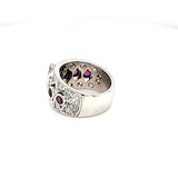 Exceptional Diamond & Amazing Wine Color Ruby Ring 18K Peters Vaults 9