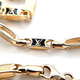 Genuine ULTRA RARE Vintage Louis Vuitton 14K Gold Chain with Logo Throughout | Peters Vaults