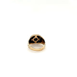 Gleaming Onyx and Old Mine Cut Diamond Gents Pinky Ring in 10K Gold - ULTRA RARE  Peter's Vaults