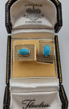 Gorgeous Pair of Rare Vintage Turquoise Cufflinks in 18K Gold  Peter's Vaults