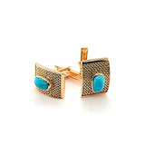 Gorgeous Pair of Rare Vintage Turquoise Cufflinks in 18K Gold  Peter's Vaults