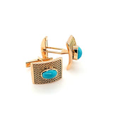 Gorgeous Pair of Rare Vintage Turquoise Cufflinks in 18K Gold  Peter's Vaults