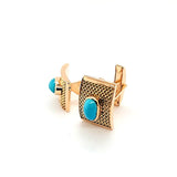 Gorgeous Pair of Rare Vintage Turquoise Cufflinks in 18K Gold  Peter's Vaults