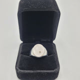 Hand Crafted Vintage Signet Ring with Solitaire Diamond in 18K White Gold  Peter's Vaults