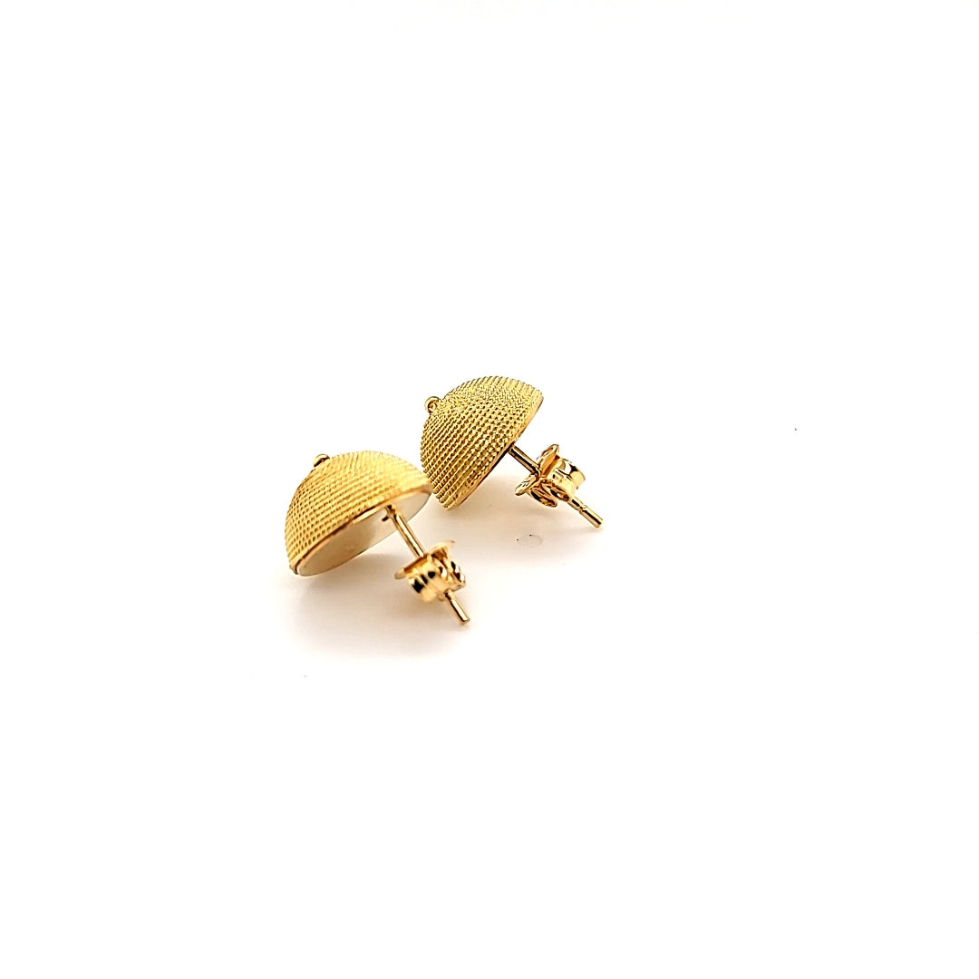 Intricate Yet BOLD Stud Earrings in Rich 18K Yellow Gold  Peter's Vault 5