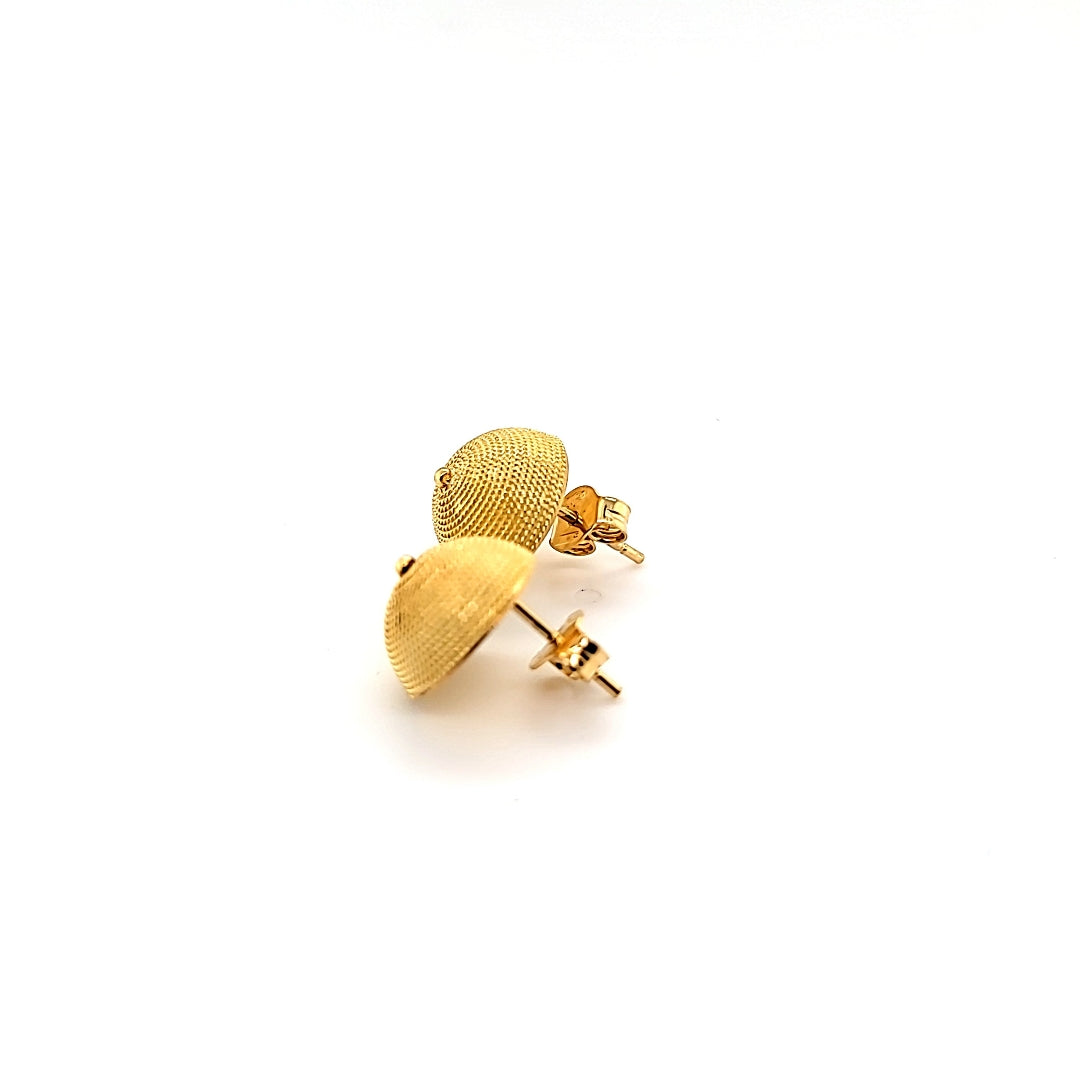 Intricate Yet BOLD Stud Earrings in Rich 18K Yellow Gold  Peter's Vault 7