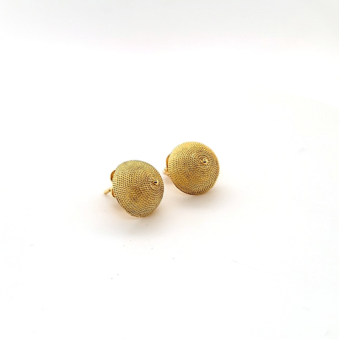 Intricate Yet BOLD Stud Earrings in Rich 18K Yellow Gold  Peter's Vault 8