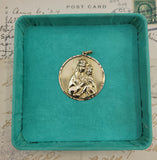 Large Vintage Italian Hand-Crafted Madonna & Child Medallion Pendant in 14K Gold  Peter's Vaults