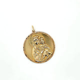 Large Vintage Italian Hand-Crafted Madonna & Child Medallion Pendant in 14K Gold  Peter's Vaults