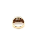 Mens Vintage Lite Chocolate Diamond Solitaire Ring in 14K Two Tone Gold | Peter's Vaults