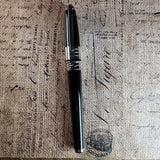 Olympio S.T. Dupont Black and Platinum Finish Fountainl Pen - New in Box with Papers | Peter Vaults