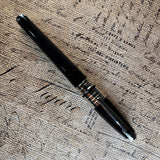 Olympio S.T. Dupont Black and Platinum Finish Fountainl Pen - New in Box with Papers | Peter Vaults