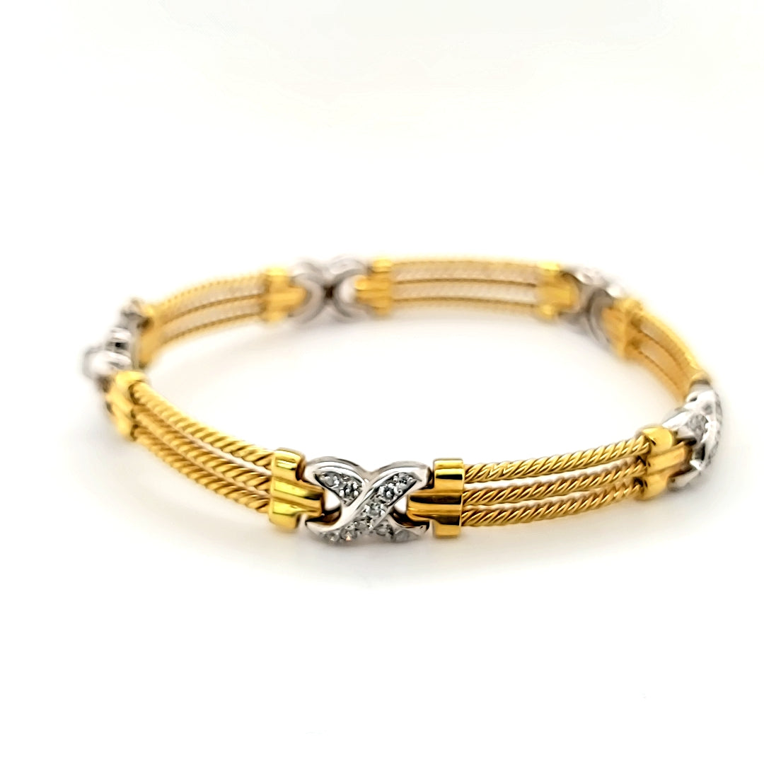 Ornate and Majestic Diamond Modern Design Bracelet in 18K Gold | Peter's Vaults