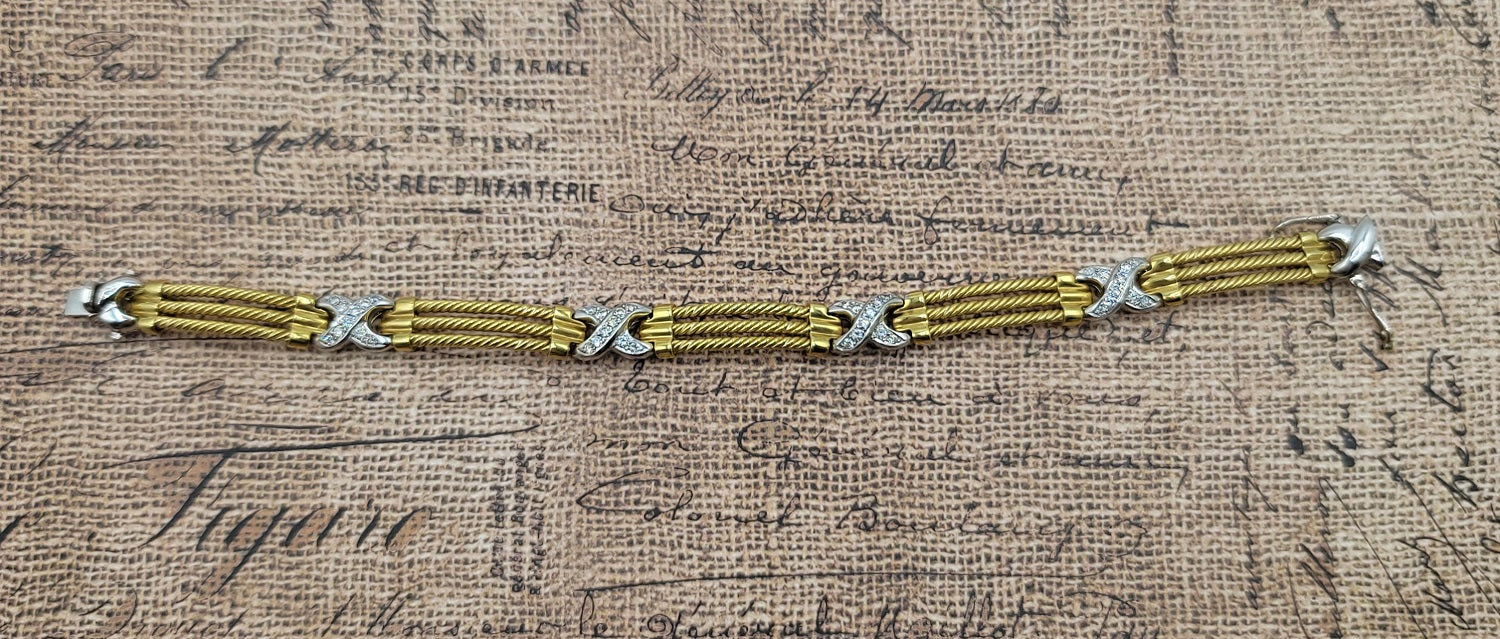 Ornate and Majestic Diamond Modern Design Bracelet in 18K Gold | Peter's Vaults