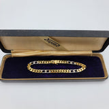 RARE Vintage Cuban Link Diamond Bracelet Made in Italy - 18K Gold