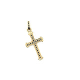 Rare Gorgeous Byzantine Style Black Diamond Cross in 14K Gold | Peter's Vaults