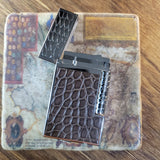 S.T. Dupont Briquet Limited Edition No. 0113 Alligator Palladium Plated Lighter New in Box Peters Vaults