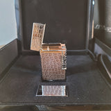 S.T. Dupont Briquet Limited Edition No. 0113 Alligator Palladium Plated Lighter New in Box | Peters Vaults