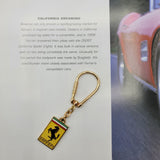 SUPER RARE Vintage Ferrari Key Chain Hand Crafted in 14K Gold