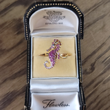 Scintillating Pink Sapphire Seahorse Pendant in Rich 18K Gold Peters Vaults-1