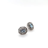 Shimmering Diamond & Aquamarine Earrings in 14K Peter's Vault 