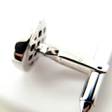 Shimmering Modern Design Elegant Sapphire Cufflinks in 14K White Gold  Peter's Vaults