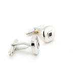 Shimmering Modern Design Elegant Sapphire Cufflinks in 14K White Gold  Peter's Vaults