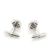 Shimmering Modern Design Elegant Sapphire Cufflinks in 14K White Gold  Peter's Vaults