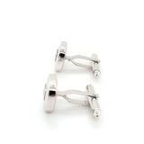 Shimmering Modern Design Elegant Sapphire Cufflinks in 14K White Gold  Peter's Vaults