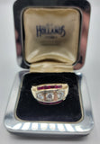 Shimmering Ruby and Diamond Vintage Men's Ring in 14K Gold  Peter's Vaults