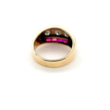 Shimmering Ruby and Diamond Vintage Men's Ring in 14K Gold  Peter's Vaults