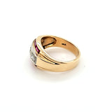 Shimmering Ruby and Diamond Vintage Men's Ring in 14K Gold  Peter's Vaults